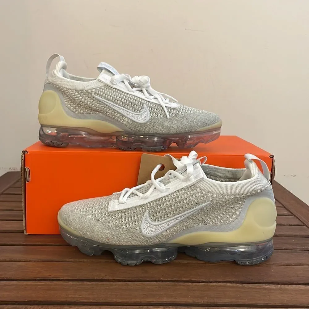 Nike Air VaporMax 2021 FK White Pure Platinum Women Size 8(DC4112-100)